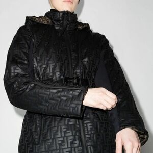 Fendi Monogram Black Performance Ski Jacket. Originally $3890 - Size 44